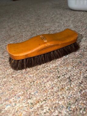 Men's Wooden Handle Hair & Beard Brush - Brown Bristles